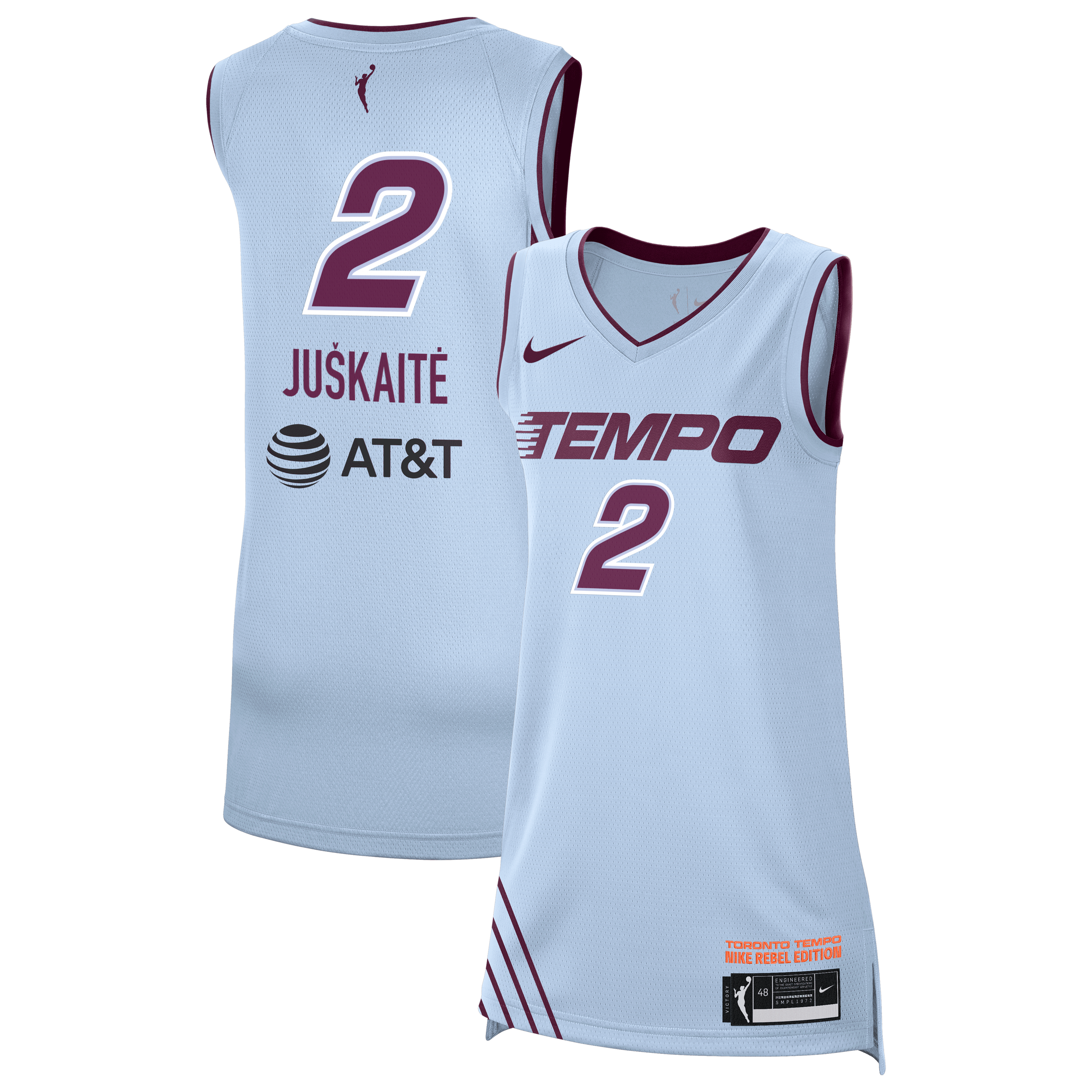 Unisex Nike Laura Juškaitė Hydrogen Blue Toronto Tempo Victory Jersey - Rebel Edition
